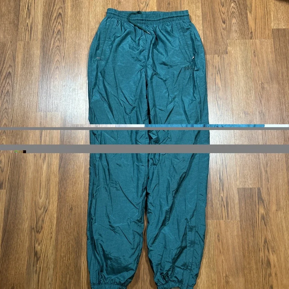 Vintage 80s 90s Green Adidas Winbreaker Pants Men M Athletic Sports Run Jogging